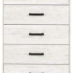 Signature Design by Ashley Shawburn Modern Farmhouse 5 Drawer Chest of Drawers, Two-Tone Whitewash