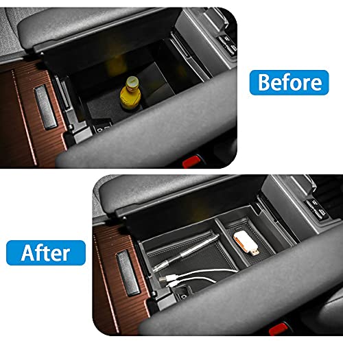 Salusy Armrest Center Console Organizer Tray Compatible for 2021 2022 2023 Toyota Sienna Accessories Storage Box