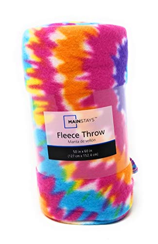 Tie-Dye Fleece Throw Blanket 50in X 60in by Mainstays