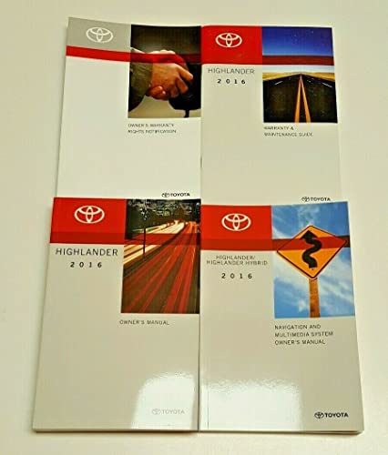 2016 Toyota Highlander Owners Manual Factory Issue Set