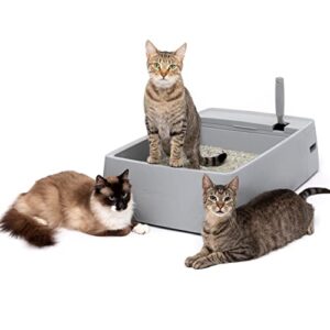 petsafe multi-cat litter box – extra large, jumbo litter box for multiple cats – giant litter pan includes large, ergonomic scooper – hidden waste compartment – compatible with all litter types