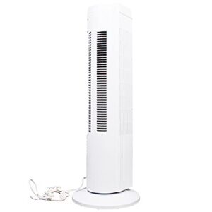 Mainstay FZ10-19MW 28 Inch 3 Speed Compact Oscillating Tower Fan with Auto Shutoff, White (Renewed)