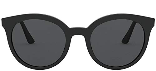 Prada PR02XS 1AB5S0 Black PR02XS Round Sunglasses Lens Category 3 Size 53mm for womens