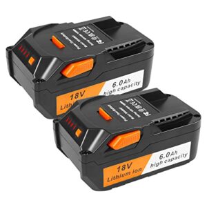 aryee 2pcs 18v 6000mah battery replacement compatible with ridgid 18v drill r840087 r840083 r840086 r840085 r840084 tools lithium ion battery