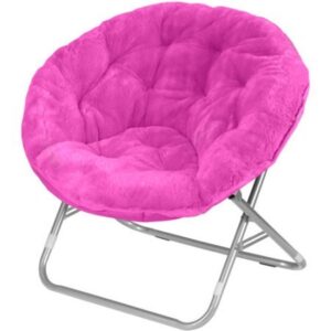 Mainstays Faux-Fur Saucer Chair, Pink
