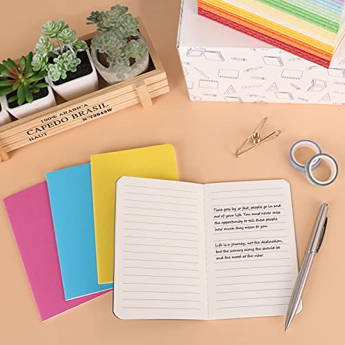 EOOUT 90pcs Mini Notebooks, Small Notebooks Bulk, Colorful Lined Notepad, Journal Memo Notepad, 3.5"x5.5", 24 Colors for Kids, Students, Traveler, School Supplies