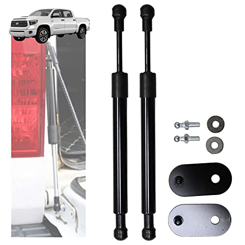 Laicarvor Tailgate Assist for Toyota Tundra XK50 2nd 2007-2021 No-Drill Lift Supports Gas Dampers Springs Full Kit 2-Year Warranty (Black, Basic Material-Steel)