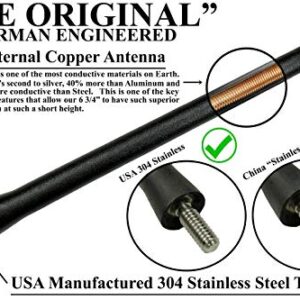 AntennaMastsRus - The Original 6 3/4 Inch Replacement Rubber Antenna Mast fits Toyota Tundra (2000-2020) Accessories - USA Stainless Steel Threading - Car Wash Proof - Internal Copper Coil