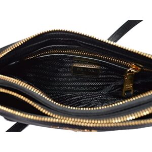 Prada Vitello Phenix Gold Hardware Black Crossbody 1BH046