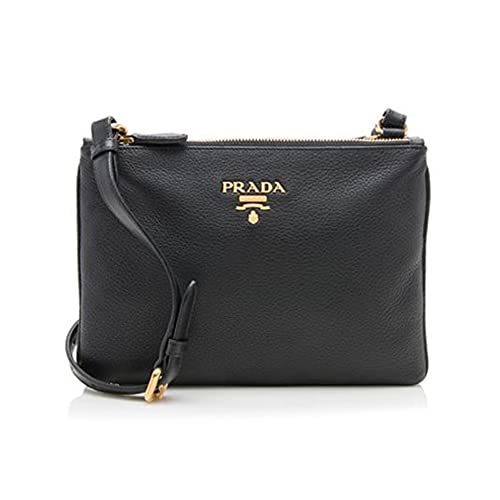 Prada Vitello Phenix Gold Hardware Black Crossbody 1BH046