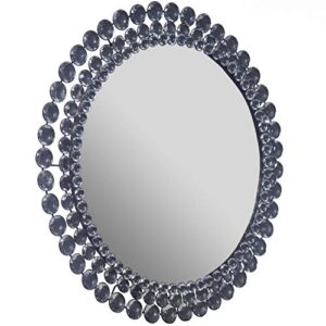 Everly Hart Collection Round Jeweled Mirror, 24"