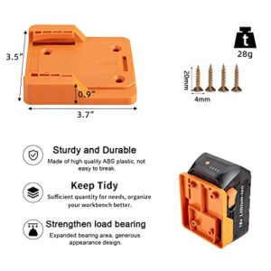 Crivnhar 5 Pack Battery Holder for RIDGID 18V Battery Mounts Dock Holder Fit for L1815R B1820R L1830R B1830R B1820 R840084 AC840084 AC840083(w/20 Screws, No Battery)