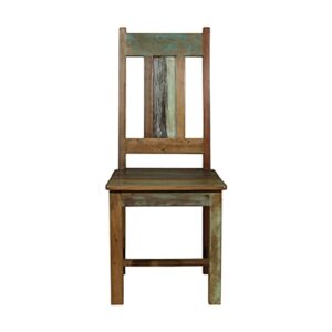 far pavilions reclaimed wood dining chair with distressed paint tg-66-218