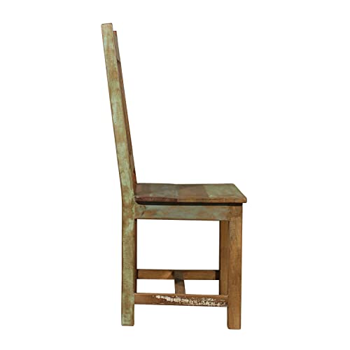 Far Pavilions Reclaimed Wood Dining Chair with Distressed Paint TG-66-218