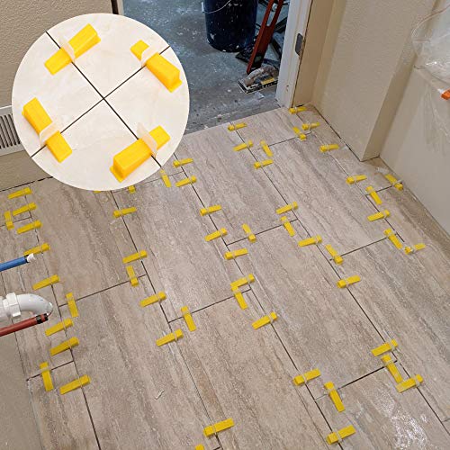 Tile Leveling System Clips - 500-Piece DIY Tiles Leveler Spacers - Tile Leveling System for Professional Ceramic Tile and Stone Installation (1/16 Inch)