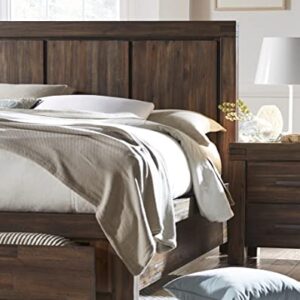 Modus Furniture Solid-Wood Bed, Queen, Meadow - Brick Brown