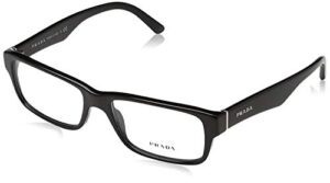 prada eyeglasses optical rx vpr 16m 1ab-101 black vpr16m 53/16/140