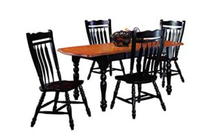 sunset trading 5 piece drop leaf extension dining set with aspen chairs
