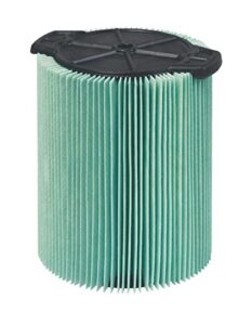 ridgid 97457 model vf6000 5-layer hepa replacement allergen filter for ridgid 5-20 gallon wet/dry vacuums, green