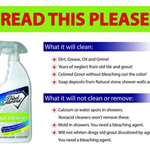 Ultimate Grout Cleaner for Tile Floors Blasts Away Years of Dirt and Grime Making Cleaning Easy. This Heavy Duty Spray Cleaning Solution Produces Amazing results, and it is Safe for Colored Grout and Natural Stone. (1 Quart)