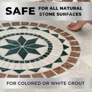 Ultimate Grout Cleaner for Tile Floors Blasts Away Years of Dirt and Grime Making Cleaning Easy. This Heavy Duty Spray Cleaning Solution Produces Amazing results, and it is Safe for Colored Grout and Natural Stone. (1 Quart)
