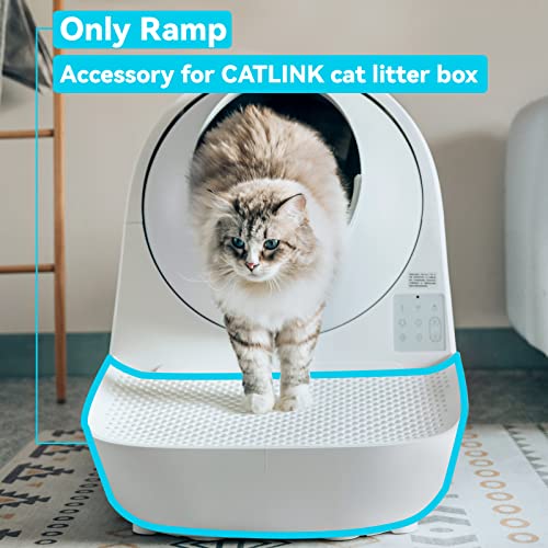 CATLINK Ramp, Compatible with All Catlink Self Cleaning Cat Litter Box, Easy Entry for Elder Cats, Kitten and Cats with Limited Mobility, Traps Mess from Box and Paws (White)