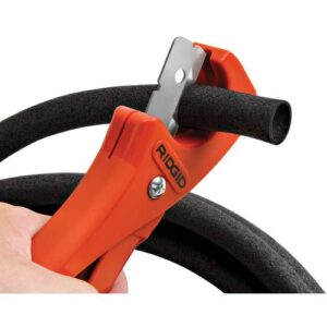 RIDGID 23488 Model PC-1250 Single Stroke Plastic Pipe and Tubing Cutter with 1/8"-1-5/8" Cutting Capacity, Red