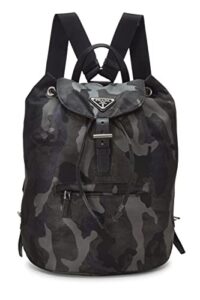 prada, pre-loved multicolor tessuto nylon camouflage buckle backpack, multi