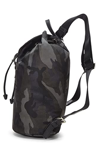 Prada, Pre-Loved Multicolor Tessuto Nylon Camouflage Buckle Backpack, Multi