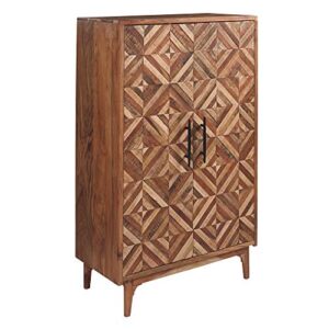 signature design by ashley gabinwell contemporary 2-door accent cabinet, brown