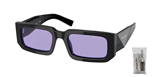 Prada PR06YS 02Z01O 53MM Black/Blue/Violet Rectangle Sunglasses for Men + BUNDLE with Designer iWear Complimentary Eyewear Kit