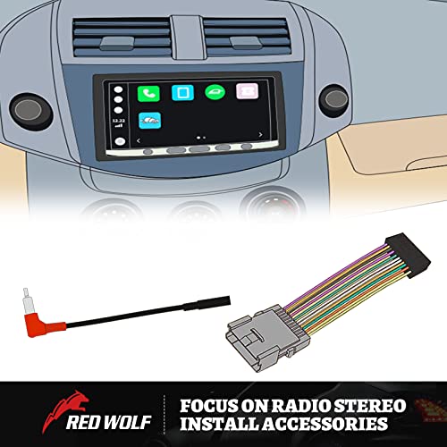 RED WOLF Aftermarket Stereo Radio Antenna Adapter Wire Harness Replacement for 2010-2019 Toyota 4 Runner Tacoma Corolla, Subaru 2005-2016 Antenna Adapter Plug Cable