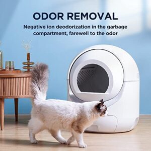 Automatic Cat Litter Box,Litter Robot,Self Cleaning Cat Litter Box with Remote App Control,Odor Removal, Health Report,Disassembly for Multiple Cats Family,LukPhylia