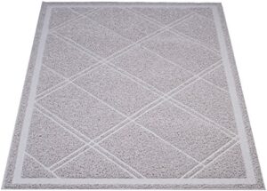 amazon basics less-mess cat litter box mat, 24 x 35 inches, grey