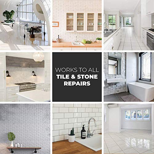 Tile Repair Kit Stone Repair Kit - Porcelain Repair Kit, Marble Repair kit, Tub and Tile Refinishing Kit, Crack Chip Ceramic Floor, Shower Tile Gap Filler & Bathtub Repair Kit, Granite Filler Repair