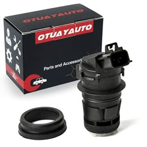 otuayauto 85330-60190 windshield washer pump with grommet replacement for toyota, lexus, subaru, mazda, nissan, acura, honda