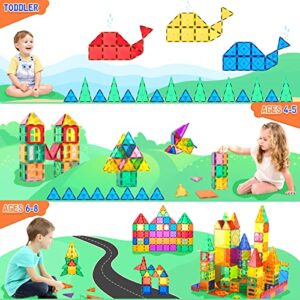 Magnetic Tiles Beginner Set Toddler Toys, Girls & Boys Toys, Sensory Toys for Toddlers 3-4, Magnetic Blocks for Kids Age 3-5 4-8, Kids Toys Encourage Kids Creativity & Develop Fine Motor Skills