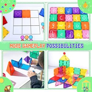 Magnetic Tiles Beginner Set Toddler Toys, Girls & Boys Toys, Sensory Toys for Toddlers 3-4, Magnetic Blocks for Kids Age 3-5 4-8, Kids Toys Encourage Kids Creativity & Develop Fine Motor Skills