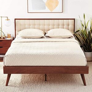 DG Casa Soloman Mid Century Modern Tufted Upholstered Platform Bed ...