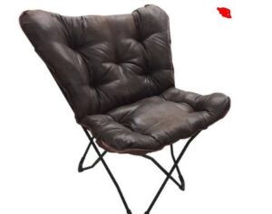 mainstays butterfly chair faux-leather brown