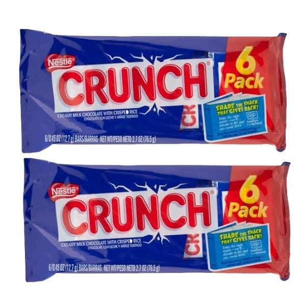 Nestle Crunch (2pack) Crunch CREAMY MILK CHOCOLATE WITH CRISPED RICE Fun Size BARS 2.7 oz