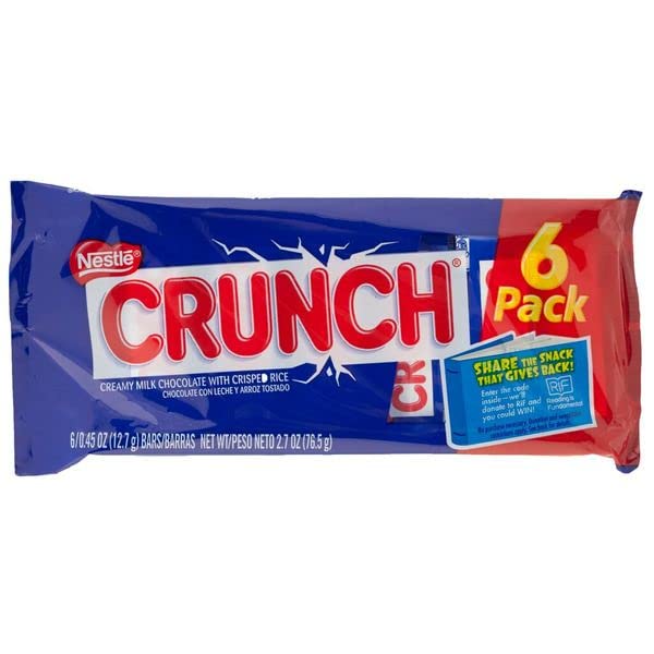 Nestle Crunch (2pack) Crunch CREAMY MILK CHOCOLATE WITH CRISPED RICE Fun Size BARS 2.7 oz