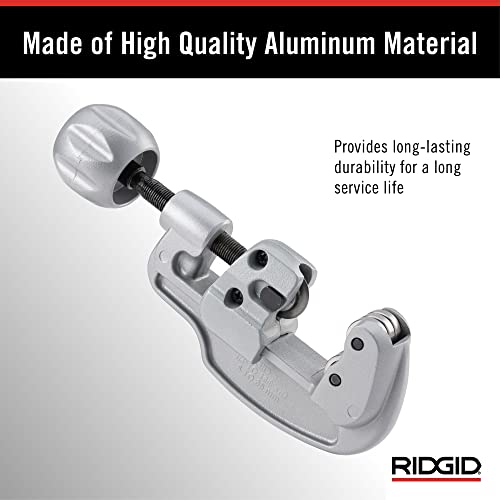 RIDGID 29963 Model 35S 1/4" to 1-3/8" Stainless Steel Tubing Cutter with X-CEL Knob, Silver