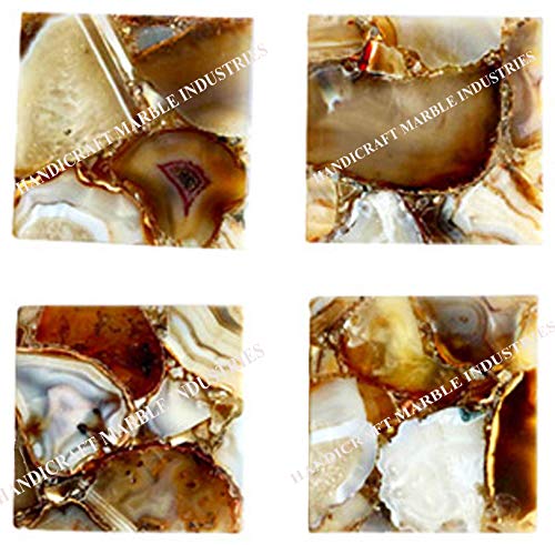 Valentine's Gifts Coaster #4 Dark Brown Agate design Color Coaster Wholesale Price Drink Coaster Tableware Bar Accessories Dinning Tableware