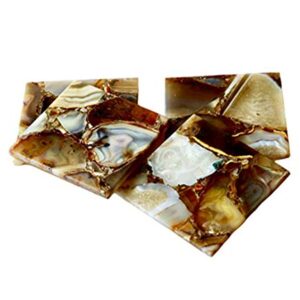 Valentine's Gifts Coaster #4 Dark Brown Agate design Color Coaster Wholesale Price Drink Coaster Tableware Bar Accessories Dinning Tableware