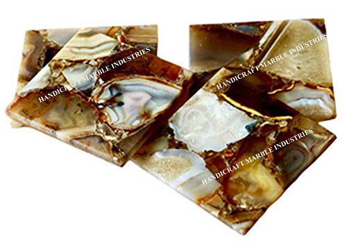 Valentine's Gifts Coaster #4 Dark Brown Agate design Color Coaster Wholesale Price Drink Coaster Tableware Bar Accessories Dinning Tableware