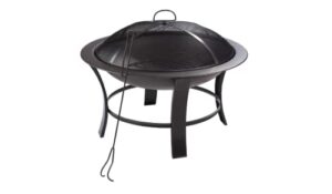 madena mainstays 26″ metal round outdoor wood-burning fire pit,ds-46552