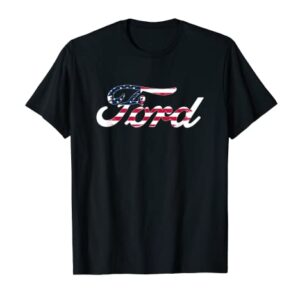 Ford Script American Flag Logo T-Shirt