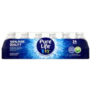 Pure Life, Purified Water, 8 Fl Oz, Plastic Bottled Water, 24 Pack