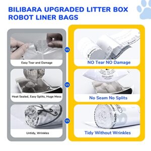 Bilibara Litter Box Liner Bag Compatible with Cat Litter Robot 3, 60 Pack - Extra Thick Waste Bags for Self-Cleaning Pet Kitty Litter Box Drawer Liners, 9-11 Gallons Home/Kitchen Trash Bags